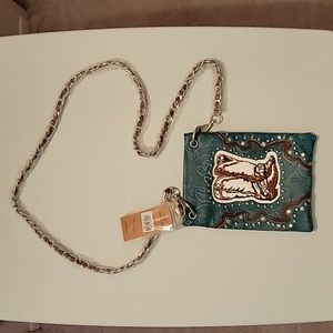 NWT leather crossbody purse